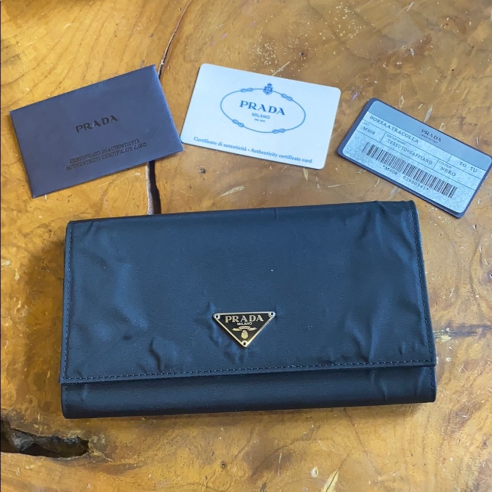 Authentic large Prada wallet